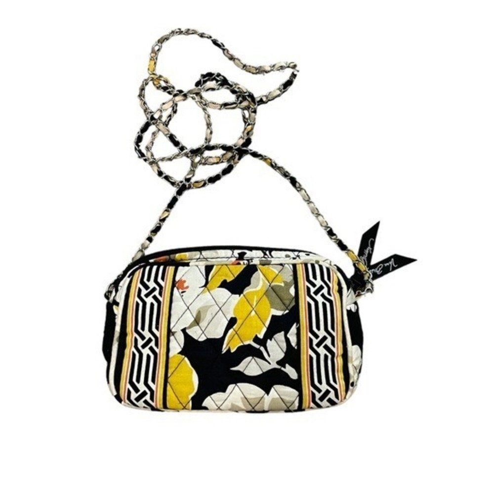 Vera Bradley Mini Crossbody Purse Women OS Yellow Excellent Quilted Paisley Y2K